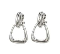 Aloha Earrings Non Pierced Clip On Mini Door Knocker Style Dangling Earrings, Metal, No Gemstone