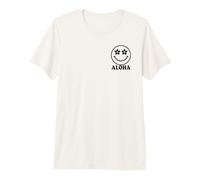 Aloha Happy Face Flower Eyes Hawaiian Vacation Design Premium T-Shirt
