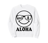 Aloha Happy Face Sunglasses Hawaii Surf Beach Vacation Sweatshirt