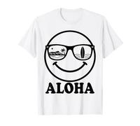 Aloha Happy Face Sunglasses Hawaii Surf Beach Vacation T-Shirt