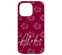 Aloha Hawaii Burgundy Hibiscus Island Vibes Pattern Case for iPhone 14 Pro Max