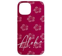 Aloha Hawaii Burgundy Hibiscus Island Vibes Pattern Case for iPhone 15