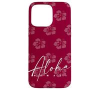 Aloha Hawaii Burgundy Hibiscus Island Vibes Pattern Case for iPhone 15 Pro Max