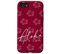 Aloha Hawaii Burgundy Hibiscus Island Vibes Pattern Case for iPhone SE (2020) / 7/8