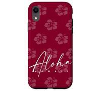 Aloha Hawaii Burgundy Hibiscus Island Vibes Pattern Case for iPhone XR