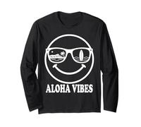 Aloha Hawaii Happy Face Sunglasses Surf Beach Long Sleeve T-Shirt