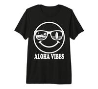 Aloha Hawaii Happy Face Sunglasses Surf Beach Premium T-Shirt