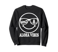 Aloha Hawaii Happy Face Sunglasses Surf Beach Sweatshirt