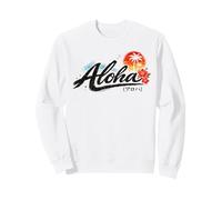 Aloha Hawaii Japanese Brush Script Sunset Floral Ocean Vibes Sweatshirt