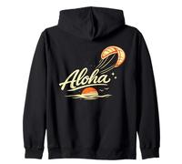 Aloha Hawaii Kite Surf Sunset Ocean Tropical Vibes Zip Hoodie