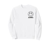 Aloha Hawaii Palm Tree Happy Face Vacation Design Sweatshirt