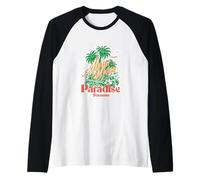 Aloha Hawaii Paradise Summer Tropical Island Vacation Raglan Baseball Tee