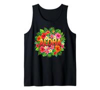 Aloha Hawaiian Flowers Tropical Island Paradise Tank Top