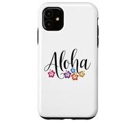 Aloha Hawaiian Hibiscus Flower Surfer Maui Kauai Hawaii Case for iPhone 11