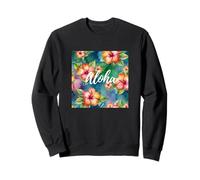 Aloha hibiscus flowers oahu maui kauai live pono honeymoon Sweatshirt