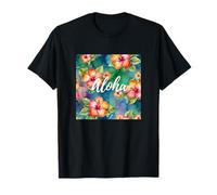 Aloha Hibiscus Flowers oahu Maui Kauai Live pono Honeymoon T-Shirt