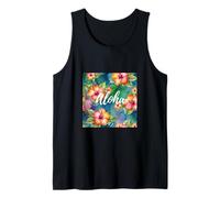 Aloha Hibiscus Flowers oahu Maui Kauai Live pono Honeymoon Tank Top