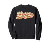 Aloha Hibiscus Hawaii 70s Retro Surf Tropical Island Vibes Sweatshirt