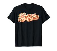 Aloha Hibiscus Hawaii 70s Retro Surf Tropical Island Vibes T-Shirt