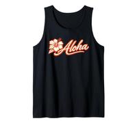 Aloha Hibiscus Hawaii Retro 70s Surf Culture Tank Top
