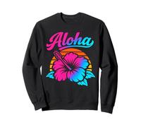 Aloha Hibiscus Tropical Surf Hawaii Sunset Vibes Summer Tee Sweatshirt