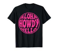 Aloha Howdy Hello Graphic for Beach and Country Music Lovers T-Shirt