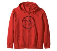 Aloha in Paradise Shaka Hawaii Vintage Style Zip Hoodie