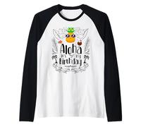 Aloha It's My Birthday Hawaii Hawaiian Costume Party Men Boy Raglan Baseball Tee