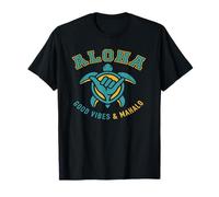 Aloha Mahalo Sea Turtle Shaka Hawaii Retro T-Shirt