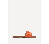Aloha Orange Beaded Flat Slider Sandal Linzi Orange 3-Standard Fit