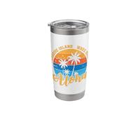Aloha Paradise Island Wave Rides Surfing Stainless Steel Insulated Tumbler
