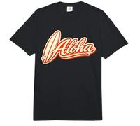 Aloha Retro Surf Hawaii Tropical Beach Script Design Comfort Colors Adult Heavyweight T-Shirt