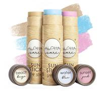 Aloha Sun Stick SPF 50+ | 3-Pack Mineral Sunscreen for Water Sports & Surfing | Face Sunblock With Zinc Alternative | 60g