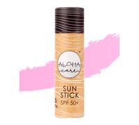 Aloha Sun Stick SPF 50+ | Face Mineral Sunscreen for Surfing | Eco-friendly Paper Tube 20g (Pink)