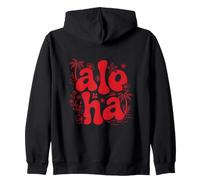 Aloha Tropical Summer Lover Beach Hawaii Style Design Zip Hoodie