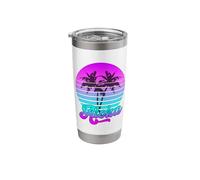 Aloha Tropical Sunset Palm Trees Retro Summer Vibes Stainless Steel Insulated Tumbler