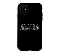 Aloha Varsity Cool Hawaii Hawaiian Simple Letter Word Text Case for iPhone 11