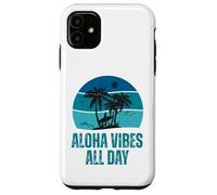 Aloha Vibes Retro Surfer & Dolphin Hawaii Island Design Case for iPhone 11