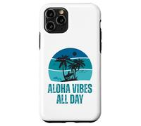 Aloha Vibes Retro Surfer & Dolphin Hawaii Island Design Case for iPhone 11 Pro