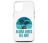 Aloha Vibes Retro Surfer & Dolphin Hawaii Island Design Case for iPhone 12/12 Pro