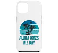Aloha Vibes Retro Surfer & Dolphin Hawaii Island Design Case for iPhone 13