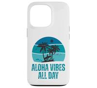 Aloha Vibes Retro Surfer & Dolphin Hawaii Island Design Case for iPhone 13 Pro