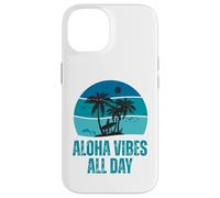 Aloha Vibes Retro Surfer & Dolphin Hawaii Island Design Case for iPhone 14