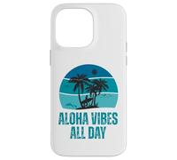 Aloha Vibes Retro Surfer & Dolphin Hawaii Island Design Case for iPhone 14 Pro Max