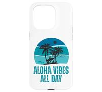 Aloha Vibes Retro Surfer & Dolphin Hawaii Island Design Case for iPhone 15 Pro
