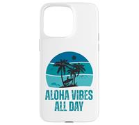 Aloha Vibes Retro Surfer & Dolphin Hawaii Island Design Case for iPhone 15 Pro Max