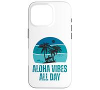 Aloha Vibes Retro Surfer & Dolphin Hawaii Island Design Case for iPhone 16 Pro
