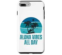 Aloha Vibes Retro Surfer & Dolphin Hawaii Island Design Case for iPhone 7 Plus/8 Plus