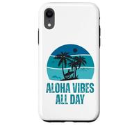 Aloha Vibes Retro Surfer & Dolphin Hawaii Island Design Case for iPhone XR