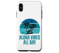 Aloha Vibes Retro Surfer & Dolphin Hawaii Island Design Case for iPhone XS Max